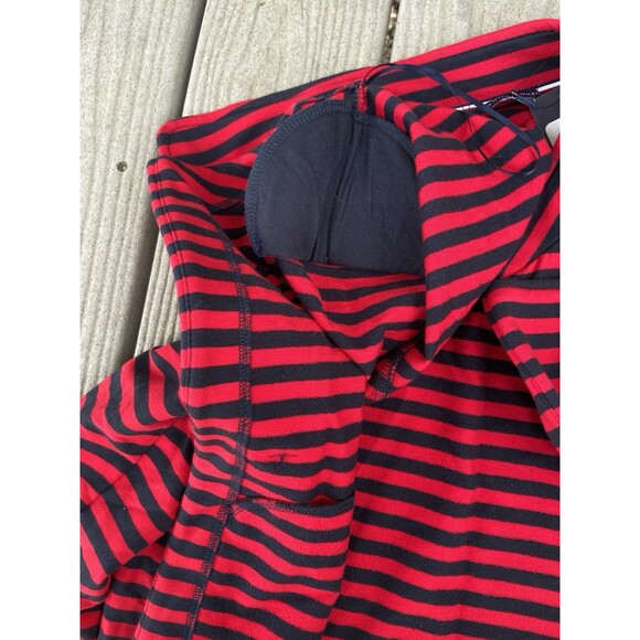 Tommy Hilfiger Striped Double Breasted Knit Blazer Red Navy Jacket Women’s XL - Picture 14 of 16